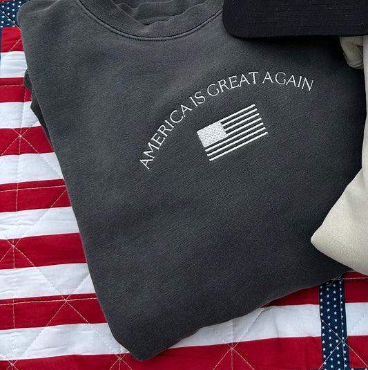 America Is Great Again Crew Neck